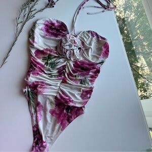 Express Floral Bodysuit with Body Contour Technology